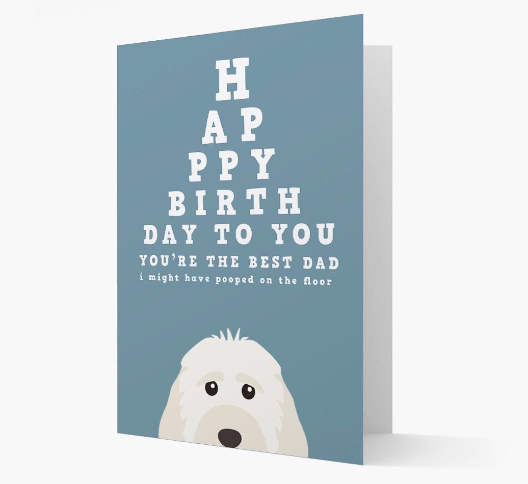 Happy Birthday Dad: Personalised Card with {breedFullName} Icon