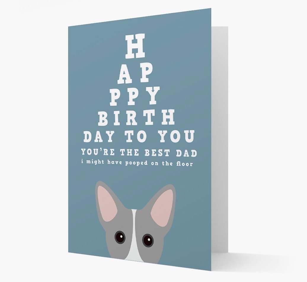 Happy Birthday Dad: Personalised Card with {breedFullName} Icon