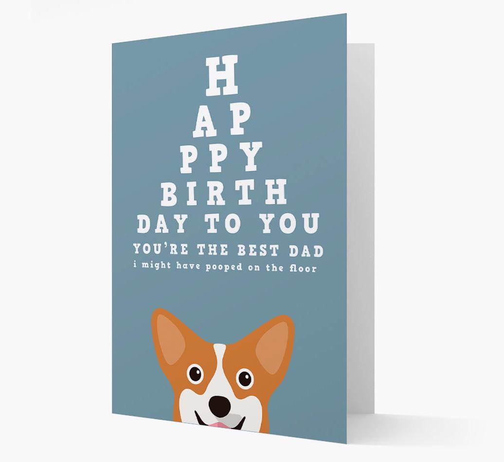 Happy Birthday Dad: Personalised Card with {breedFullName} Icon