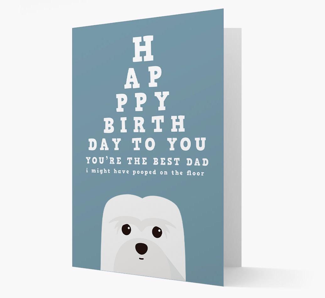 Happy Birthday Dad: Personalised Card with {breedFullName} Icon