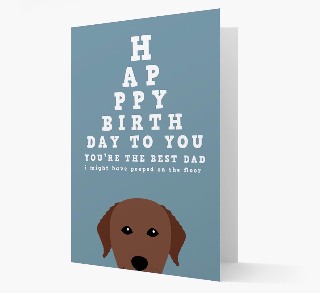 Happy Birthday Dad: Personalised Card with {breedFullName} Icon