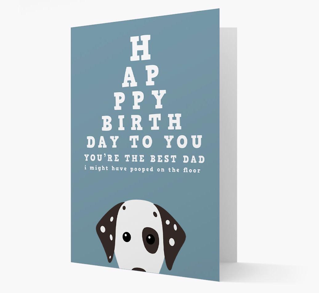 Happy Birthday Dad: Personalised Card with {breedFullName} Icon