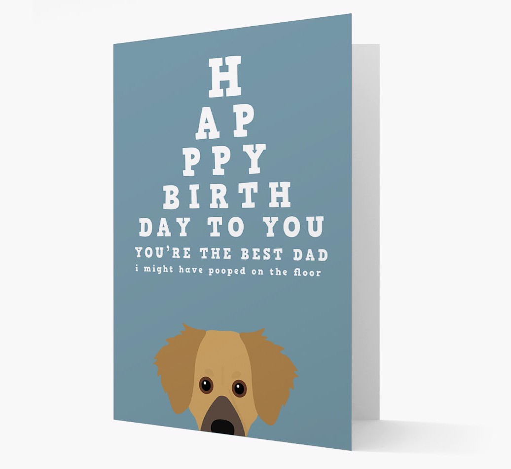 Happy Birthday Dad: Personalised Card with {breedFullName} Icon