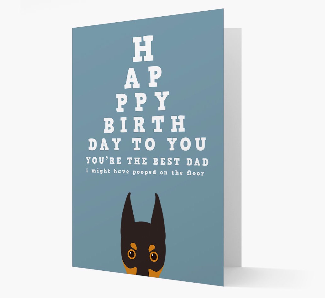 Happy Birthday Dad: Personalised Card with {breedFullName} Icon