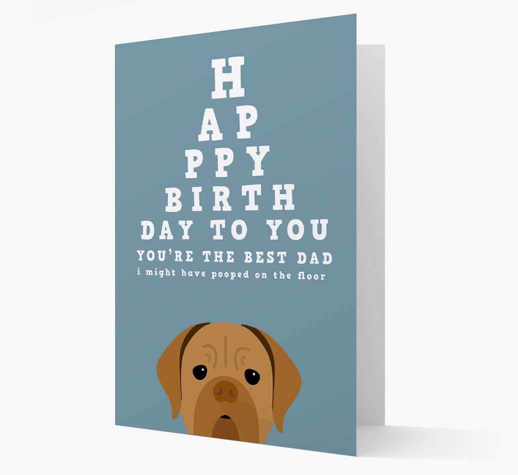 Happy Birthday Dad: Personalised Card with {breedFullName} Icon