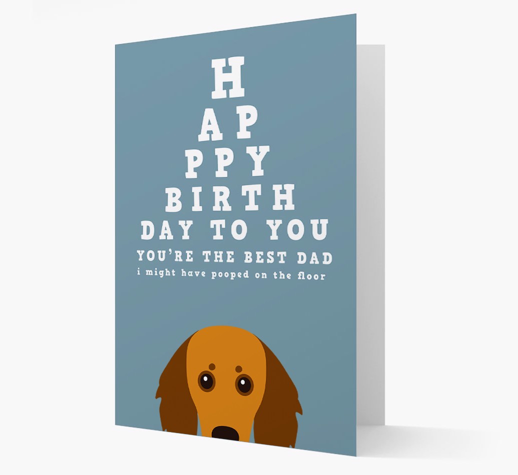 Happy Birthday Dad: Personalised Card with {breedFullName} Icon