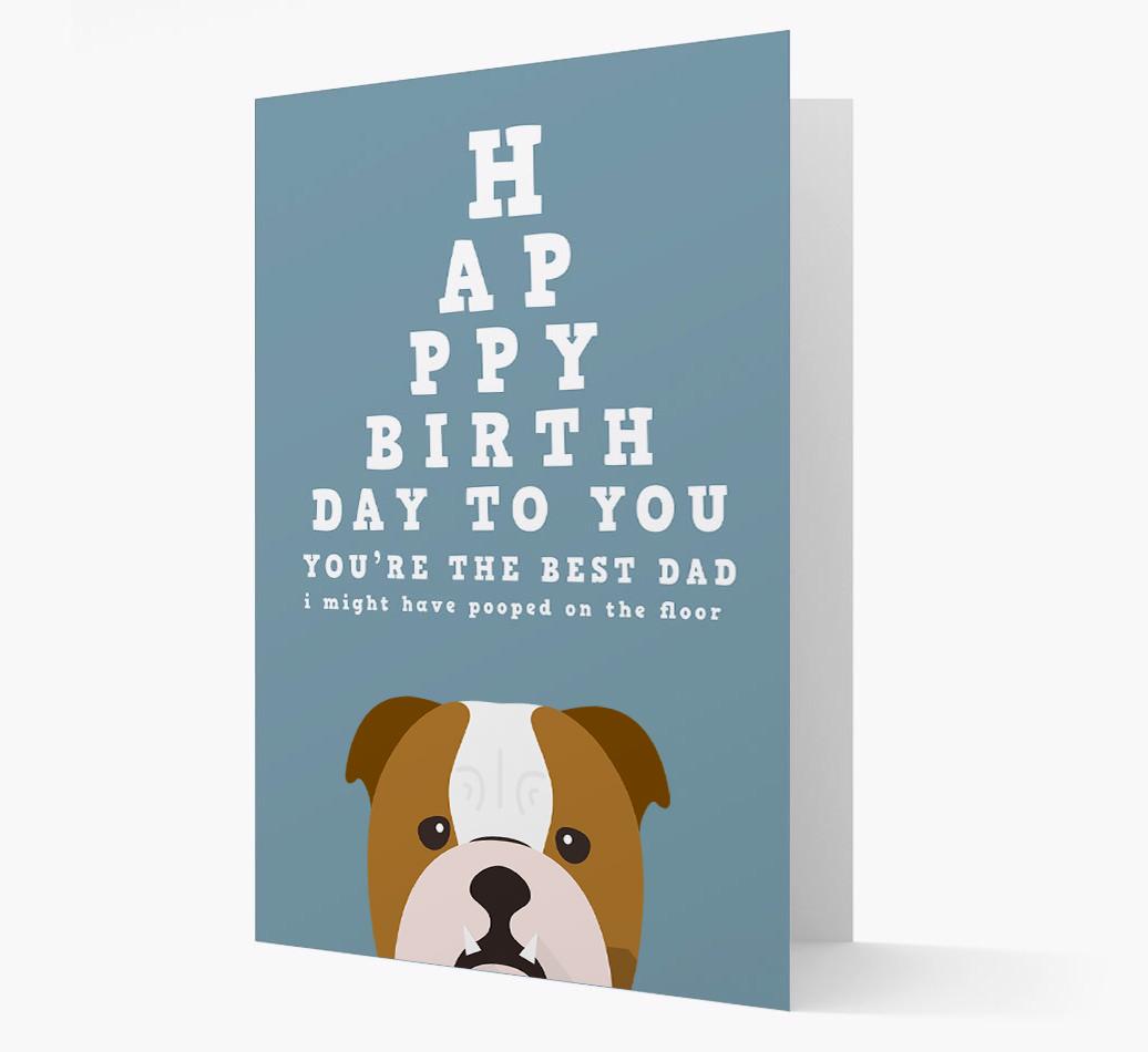 Happy Birthday Dad: Personalised Card with {breedFullName} Icon
