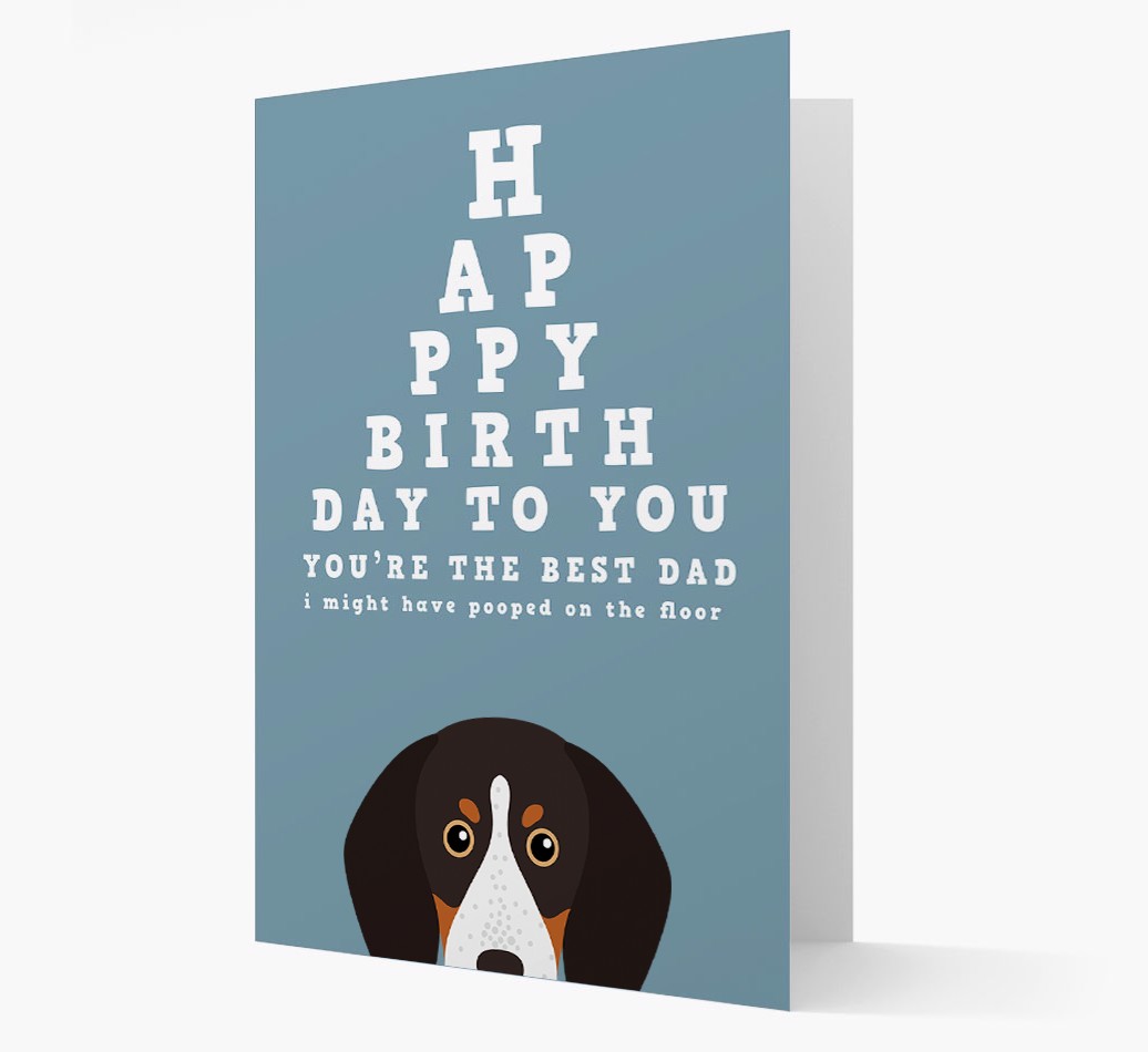 Happy Birthday Dad: Personalised Card with {breedFullName} Icon