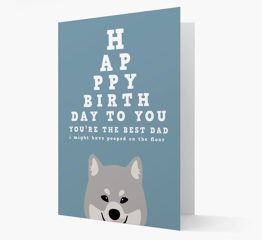 Happy Birthday Dad: Personalised Card with {breedFullName} Icon