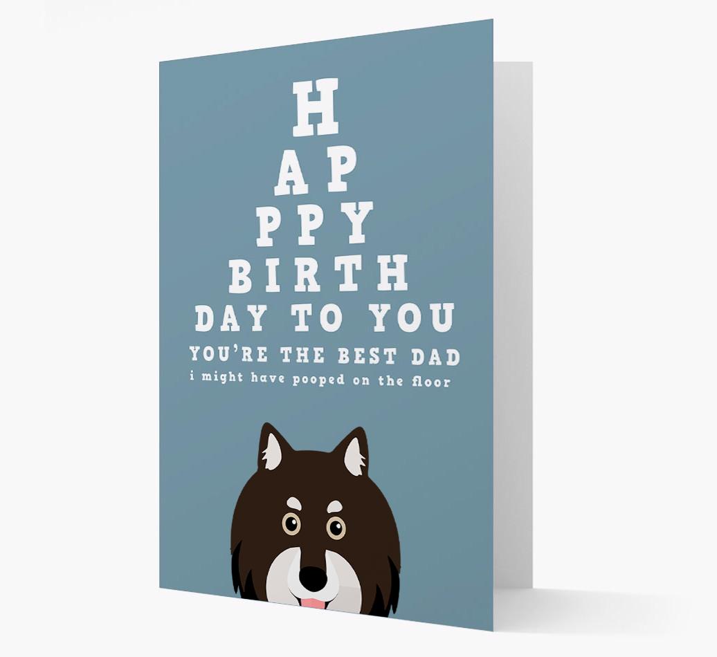 Happy Birthday Dad: Personalised Card with {breedFullName} Icon
