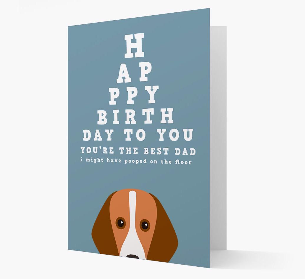 Happy Birthday Dad: Personalised Card with {breedFullName} Icon