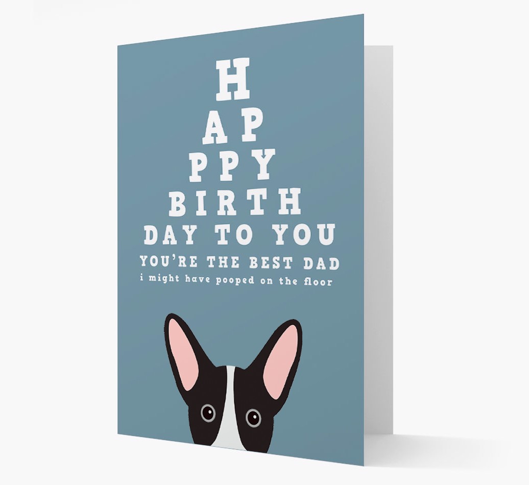 Happy Birthday Dad: Personalised Card with {breedFullName} Icon