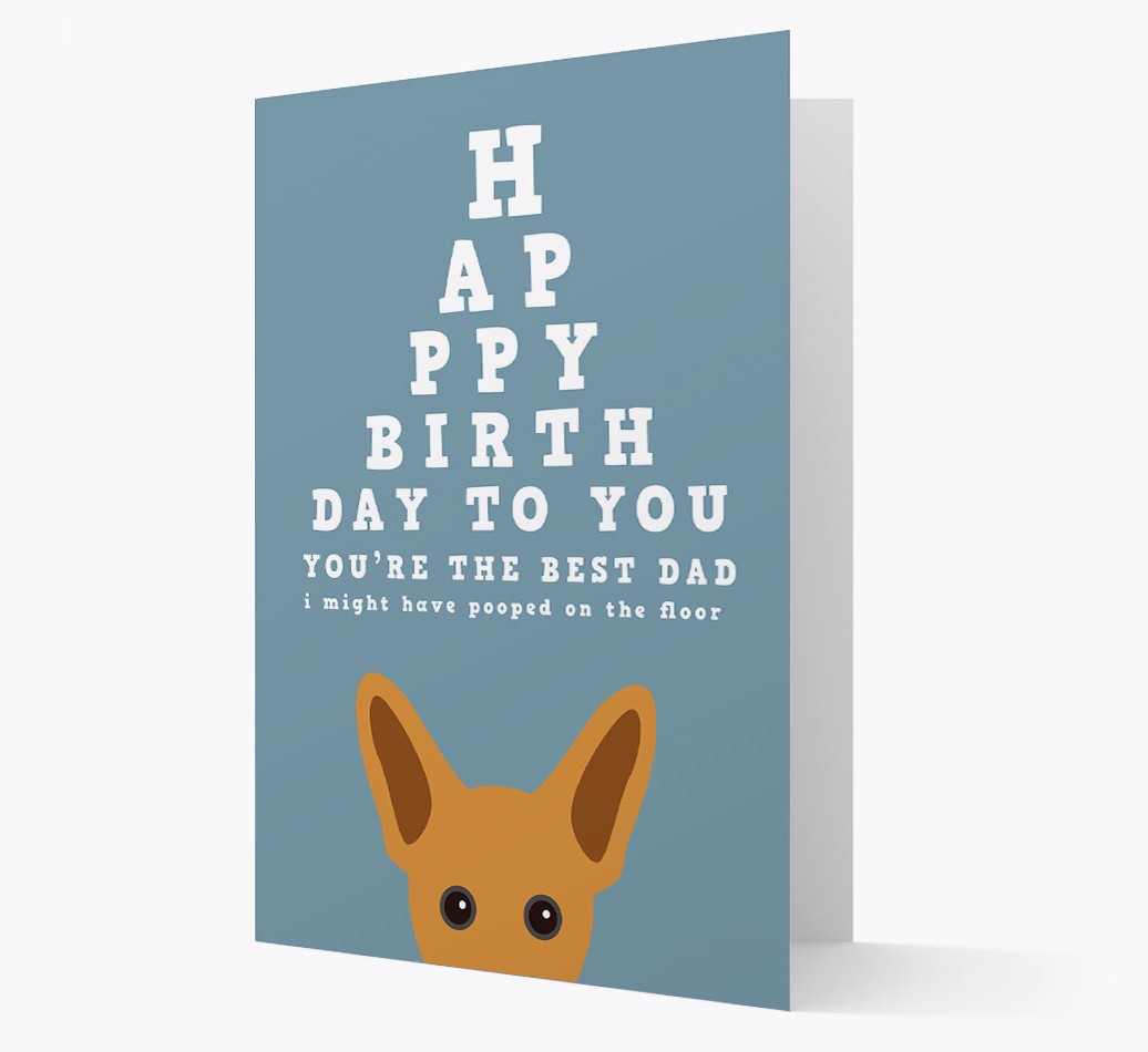 Happy Birthday Dad: Personalised Card with {breedFullName} Icon