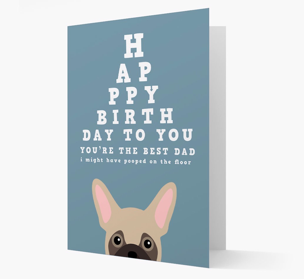 Happy Birthday Dad: Personalised Card with {breedFullName} Icon