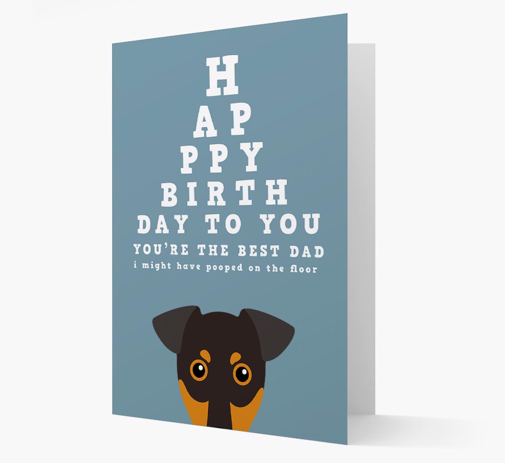 Happy Birthday Dad: Personalised Card with {breedFullName} Icon