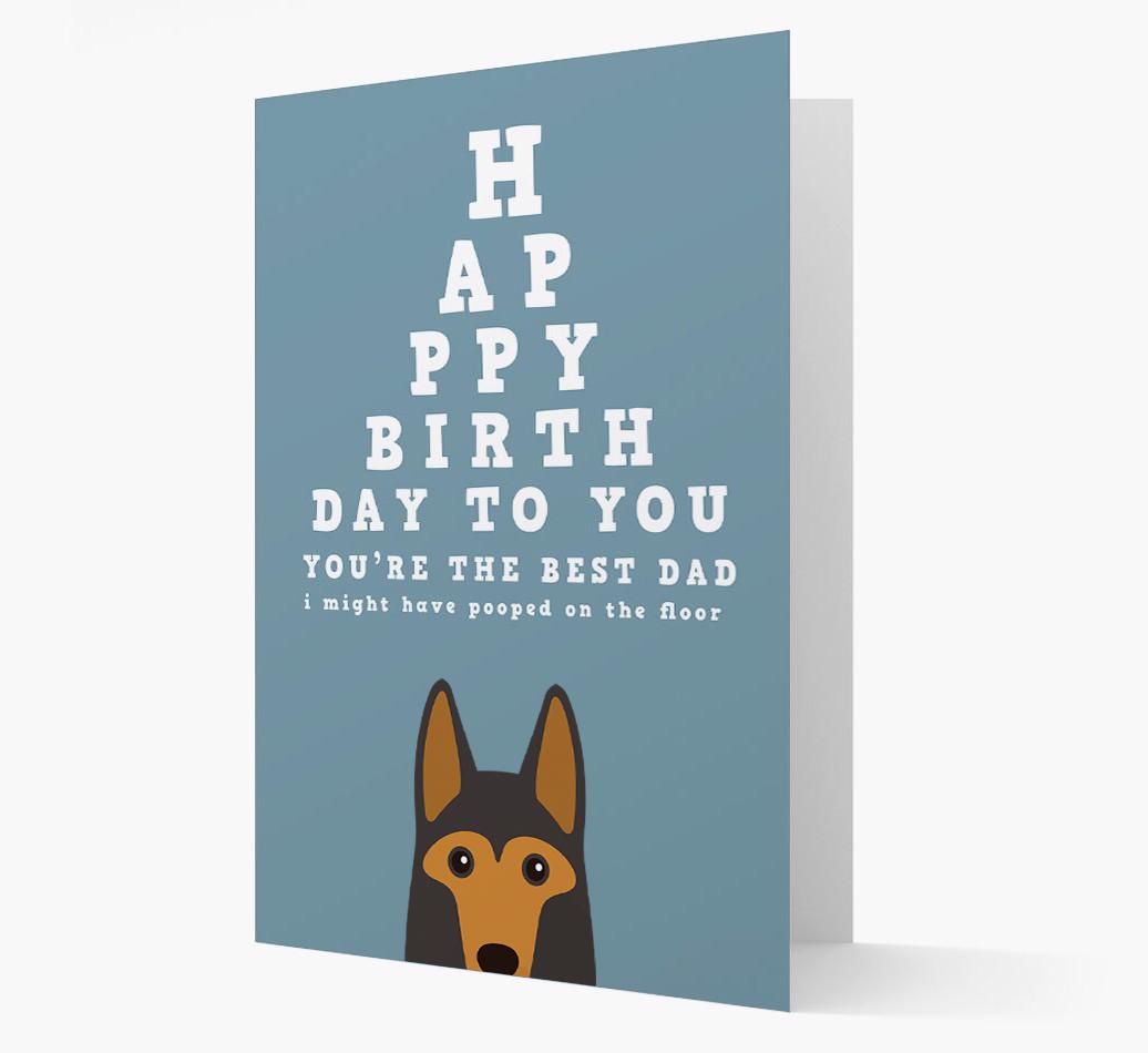 Happy Birthday Dad: Personalised Card with {breedFullName} Icon