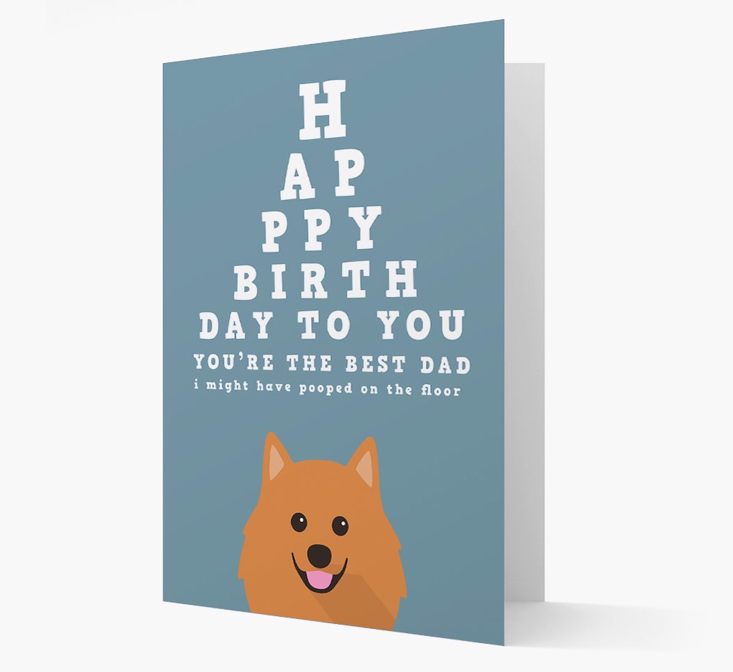 Happy Birthday Dad: Personalised Card with {breedFullName} Icon