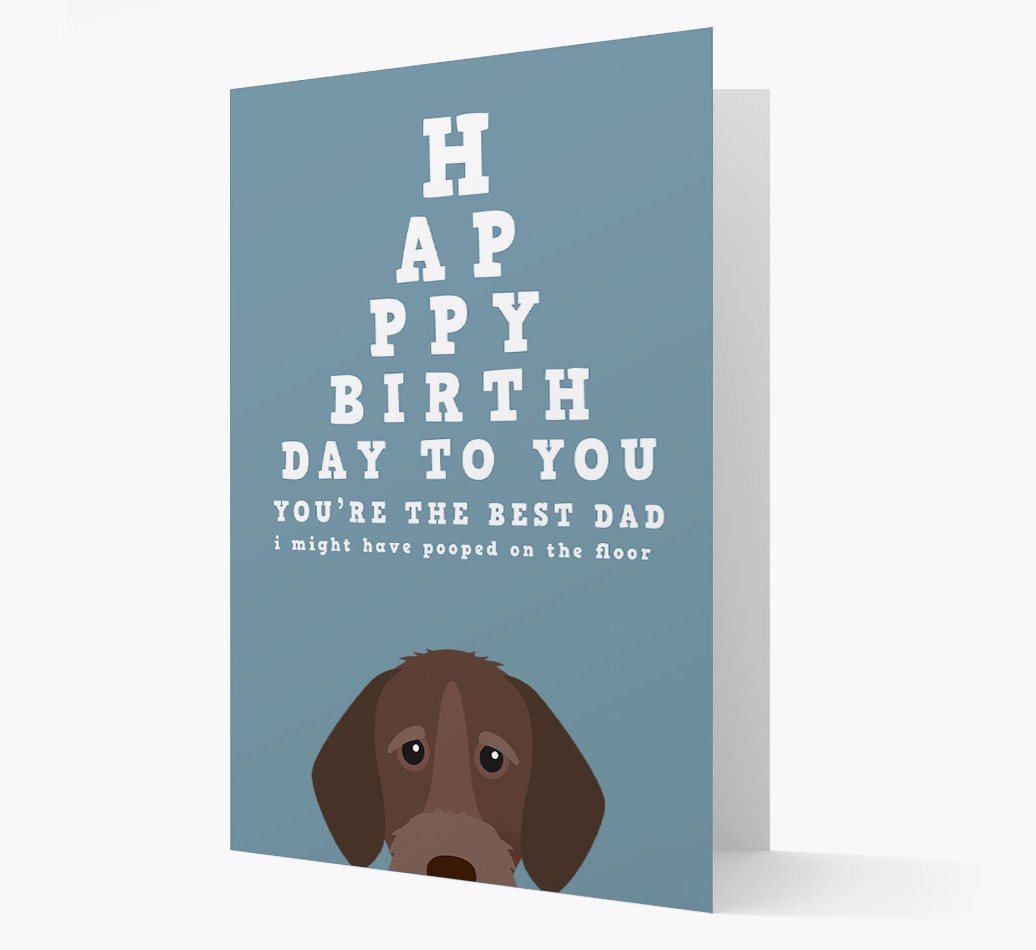 Happy Birthday Dad: Personalised Card with {breedFullName} Icon