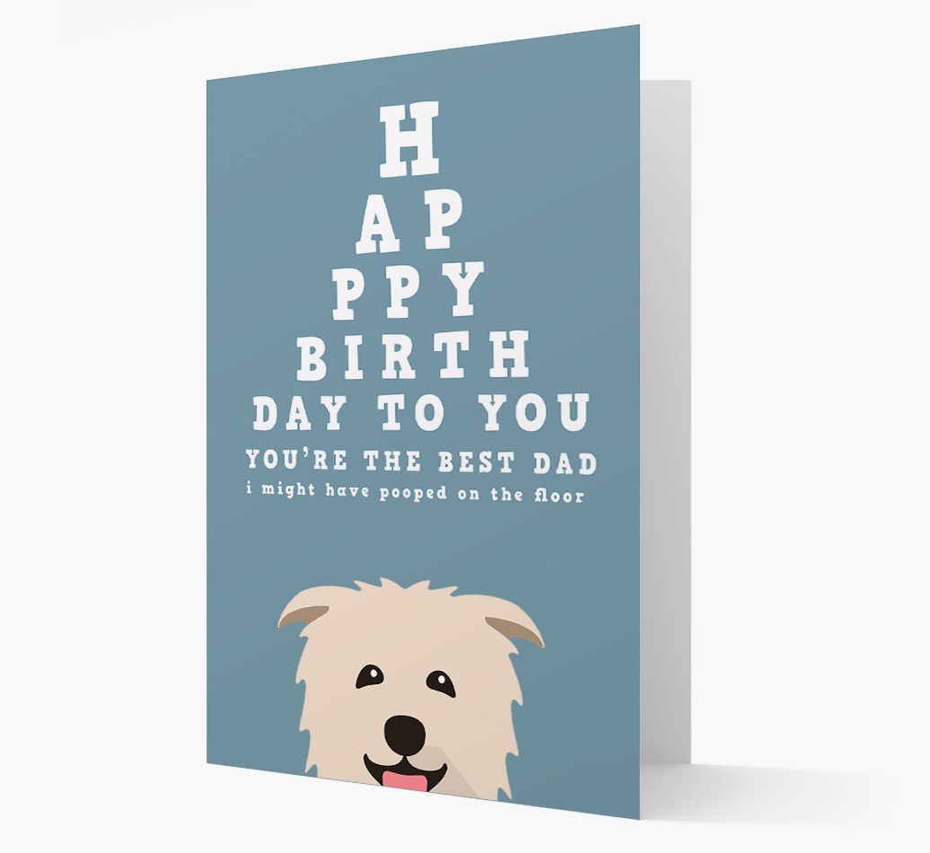 Happy Birthday Dad: Personalised Card with {breedFullName} Icon