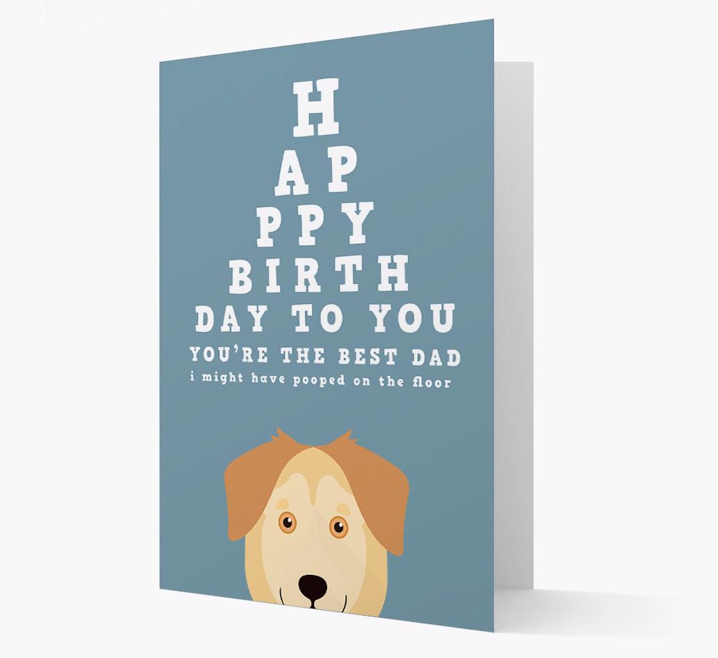 Happy Birthday Dad: Personalised Card with {breedFullName} Icon