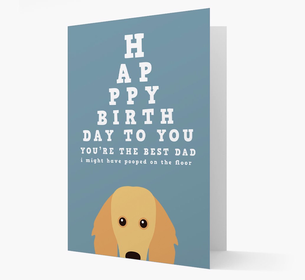 Happy Birthday Dad: Personalised Card with {breedFullName} Icon