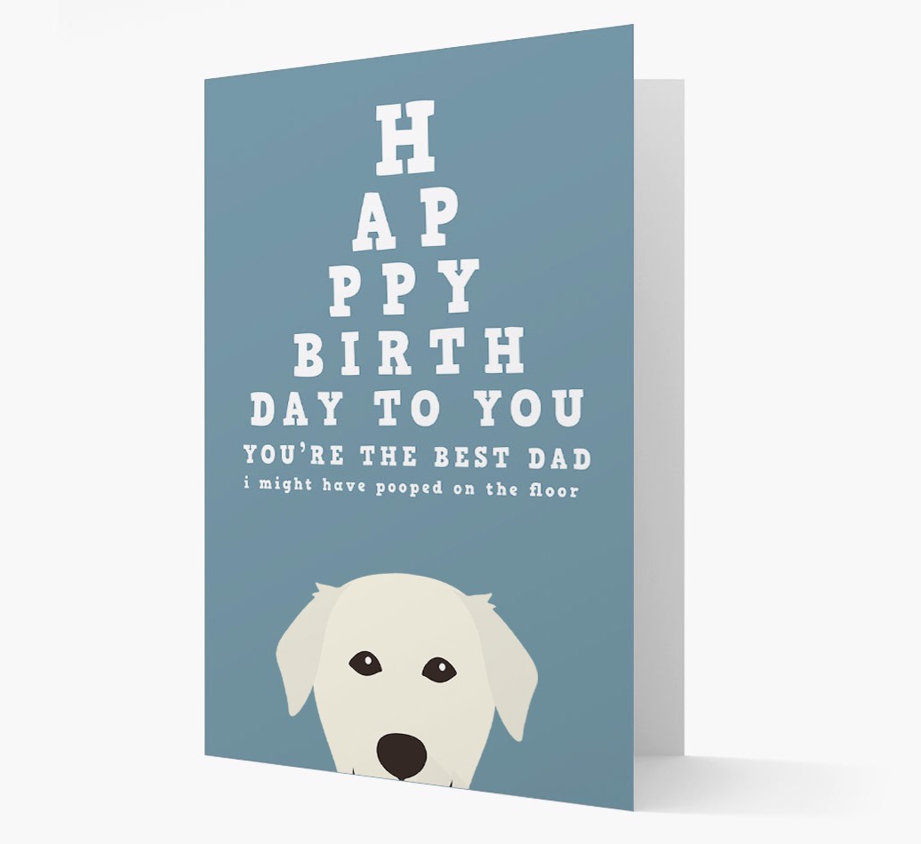 Happy Birthday Dad: Personalised Card with {breedFullName} Icon