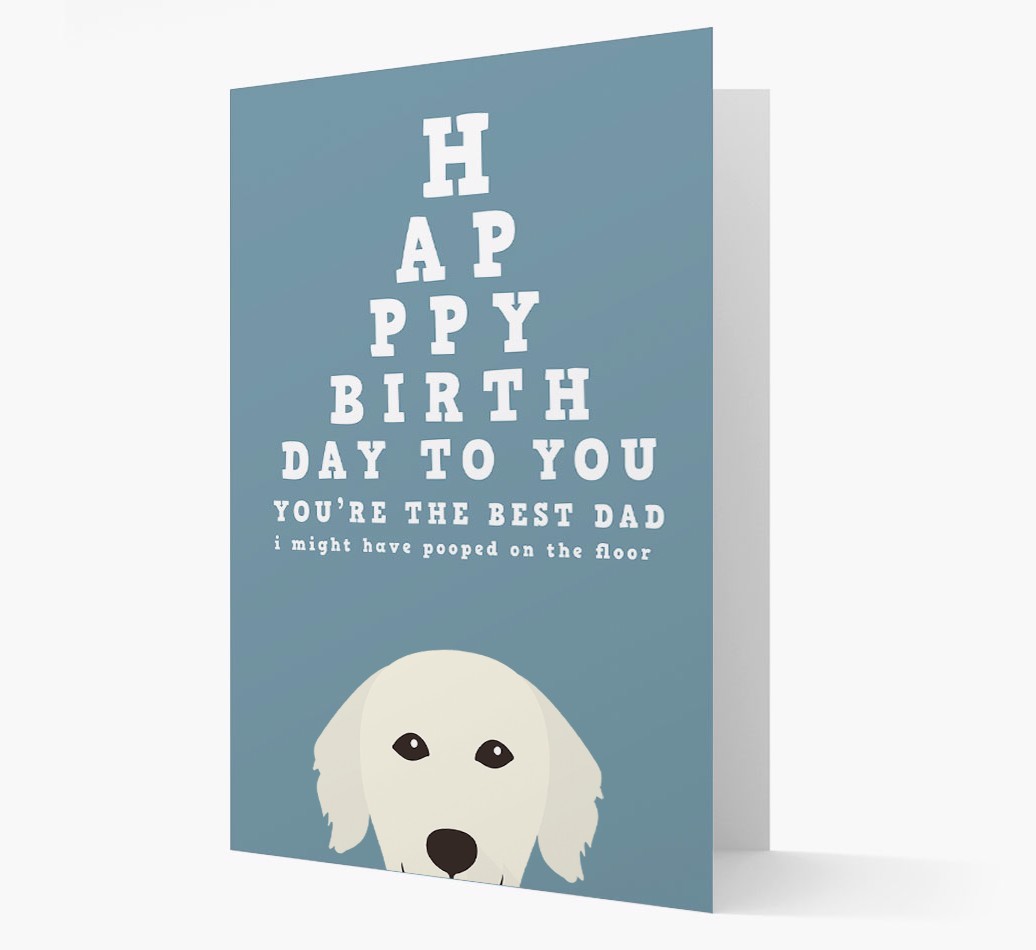 Happy Birthday Dad: Personalised Card with {breedFullName} Icon
