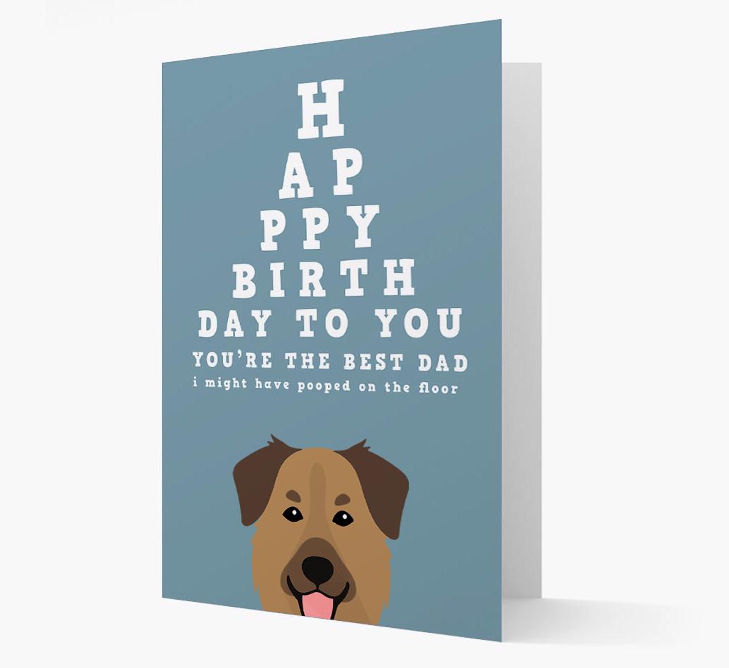 Happy Birthday Dad: Personalised Card with {breedFullName} Icon