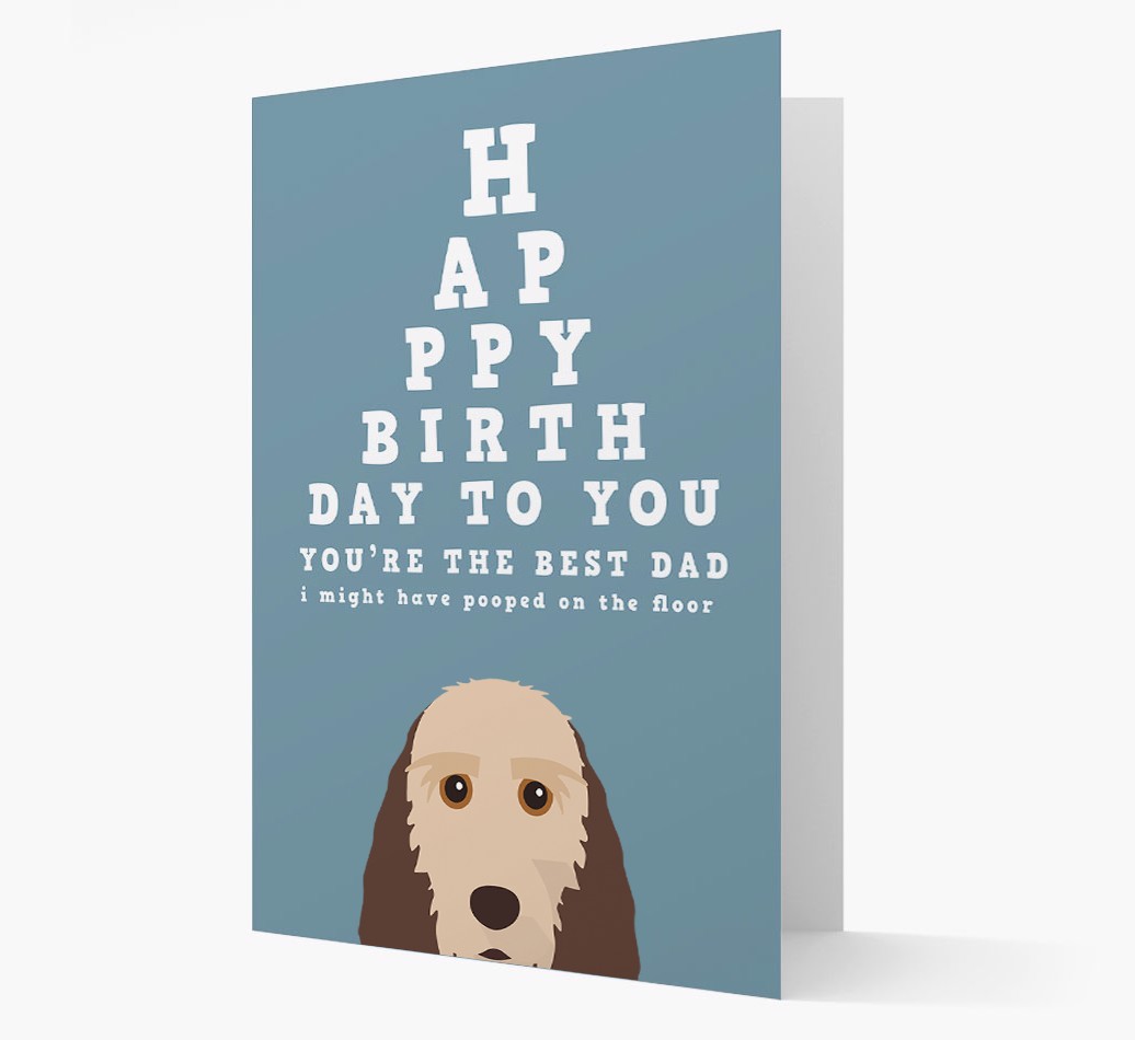 Happy Birthday Dad: Personalised Card with {breedFullName} Icon