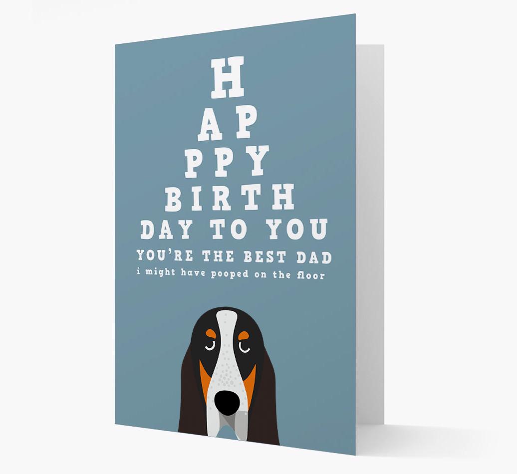 Happy Birthday Dad: Personalised Card with {breedFullName} Icon