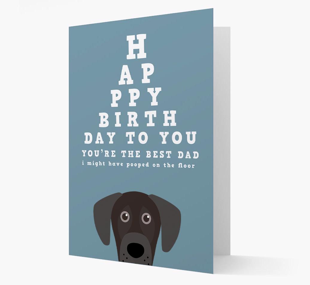 Happy Birthday Dad: Personalised Card with {breedFullName} Icon