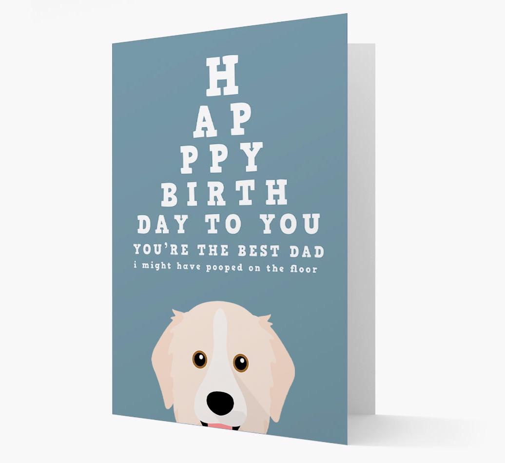 Happy Birthday Dad: Personalised Card with {breedFullName} Icon