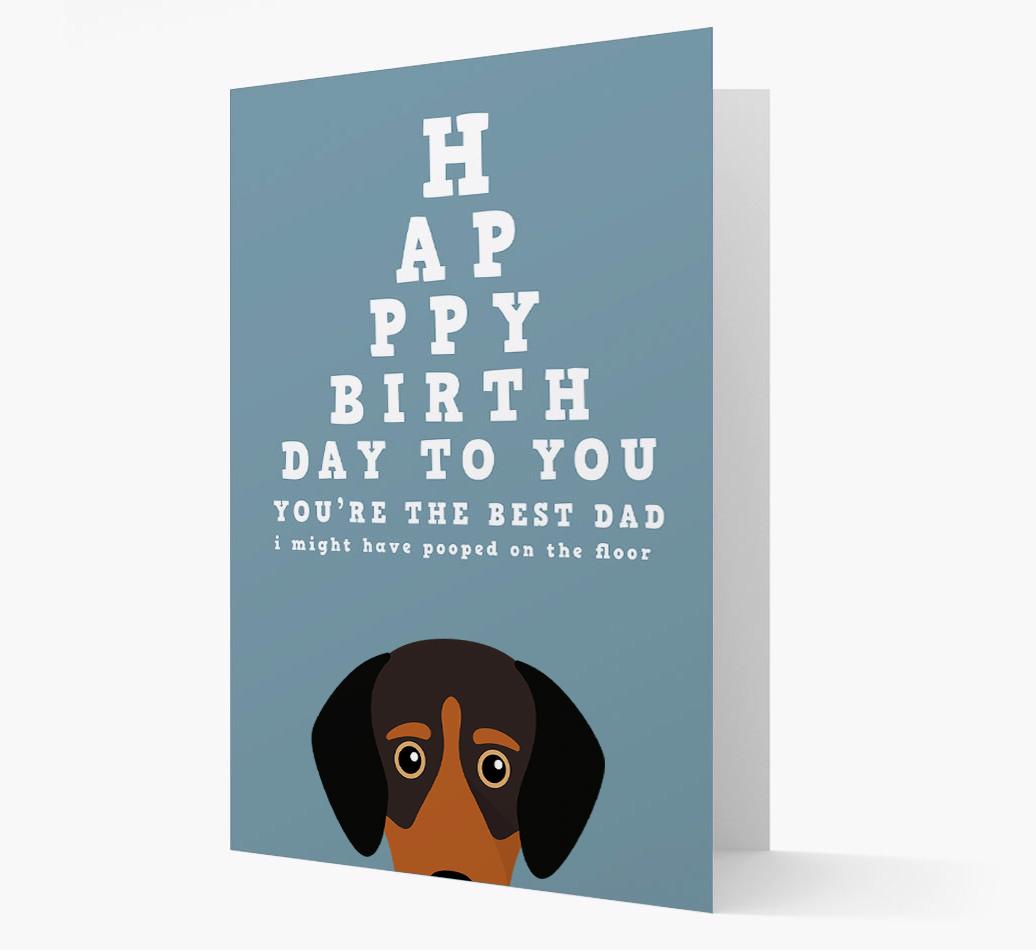 Happy Birthday Dad: Personalised Card with {breedFullName} Icon