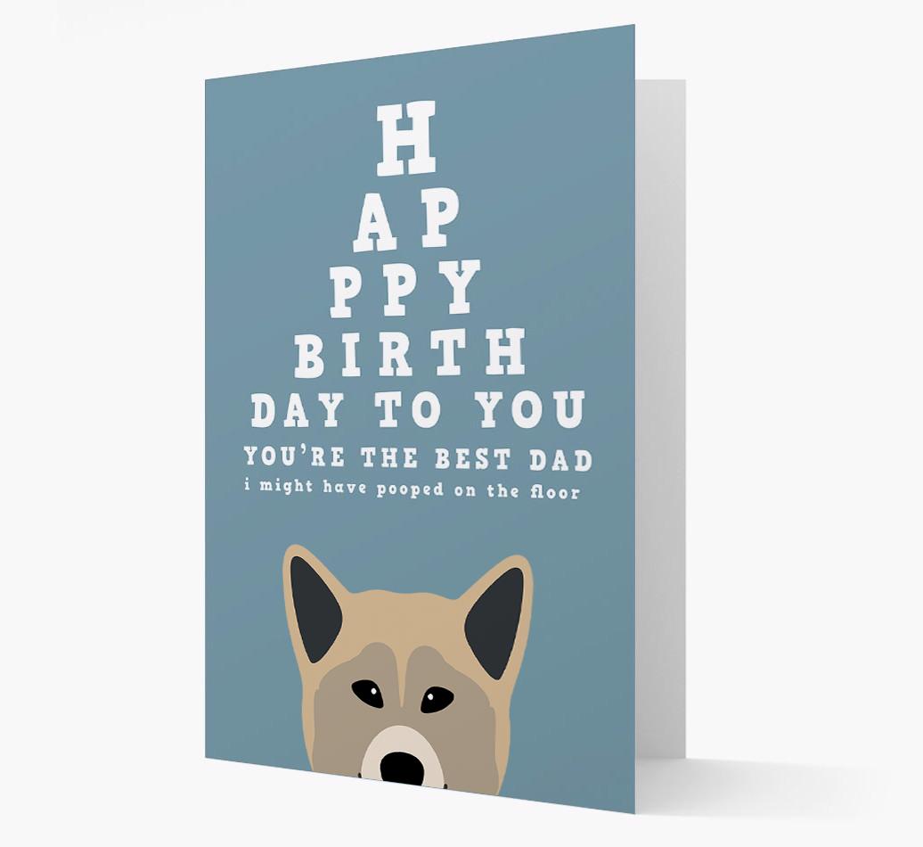 Happy Birthday Dad: Personalised Card with {breedFullName} Icon