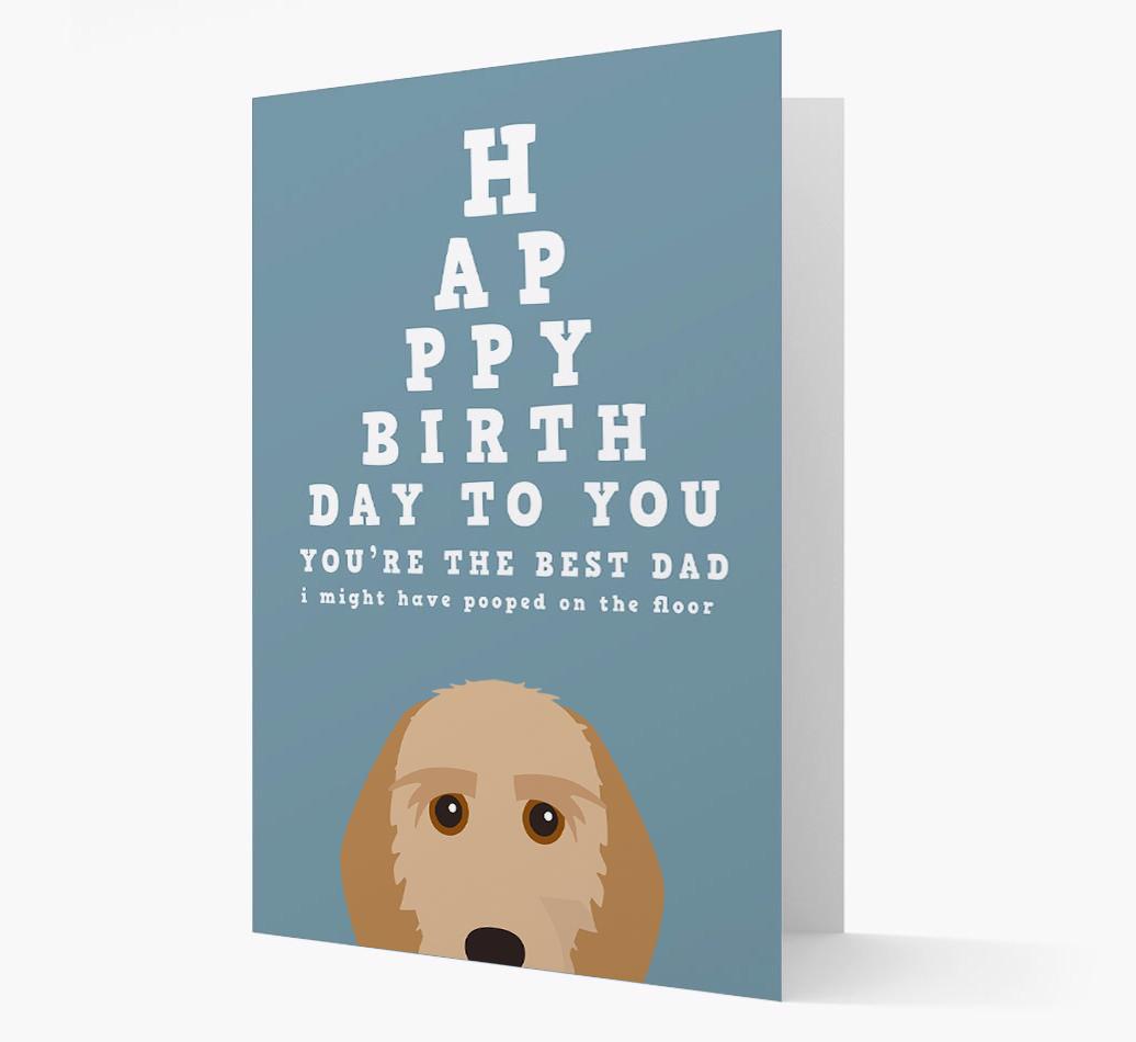 Happy Birthday Dad: Personalised Card with {breedFullName} Icon