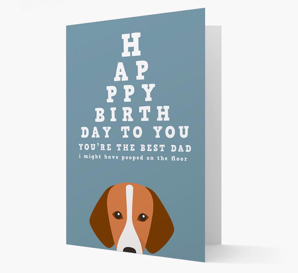 Happy Birthday Dad: Personalised Card with {breedFullName} Icon