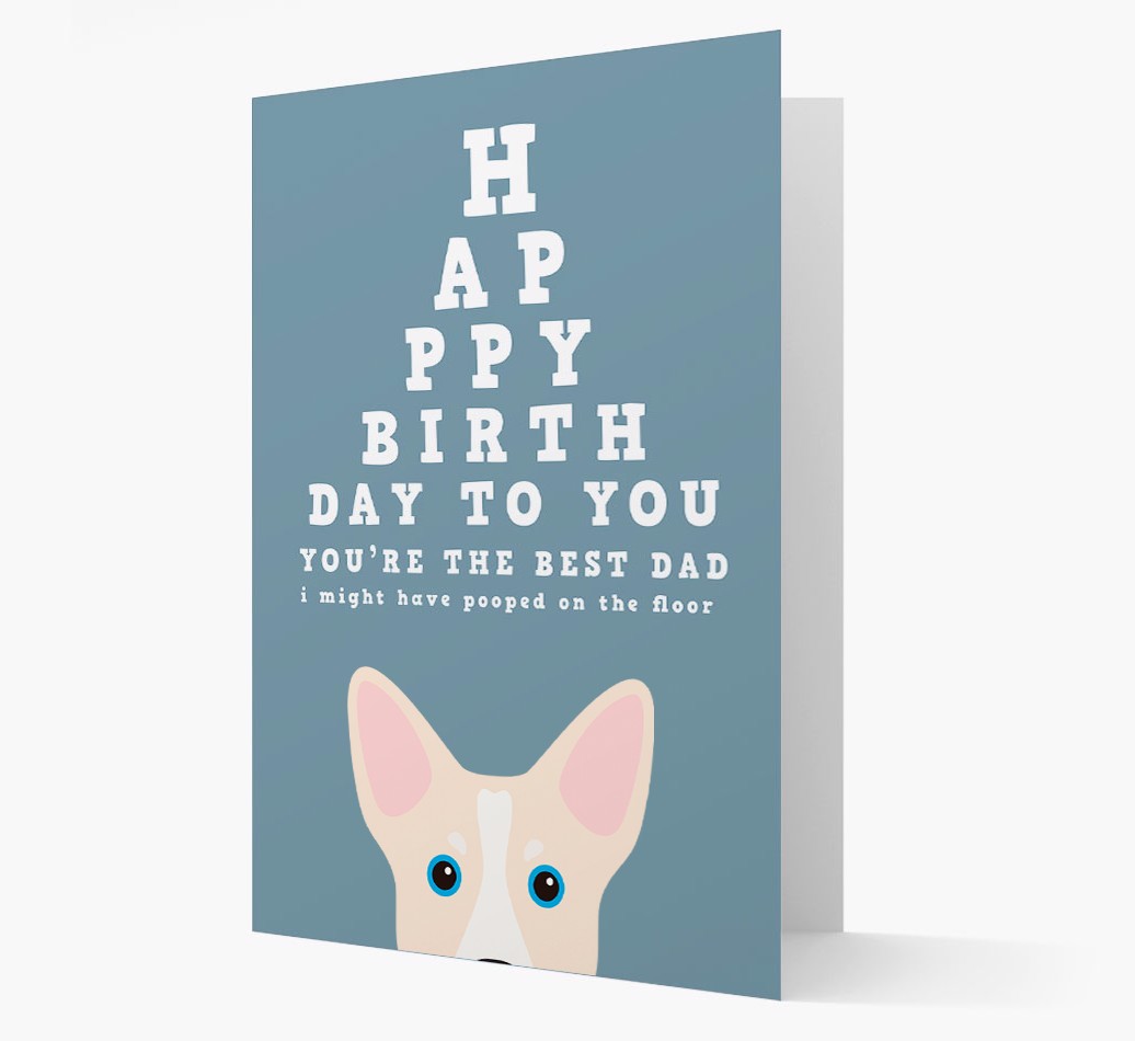 Happy Birthday Dad: Personalised Card with {breedFullName} Icon