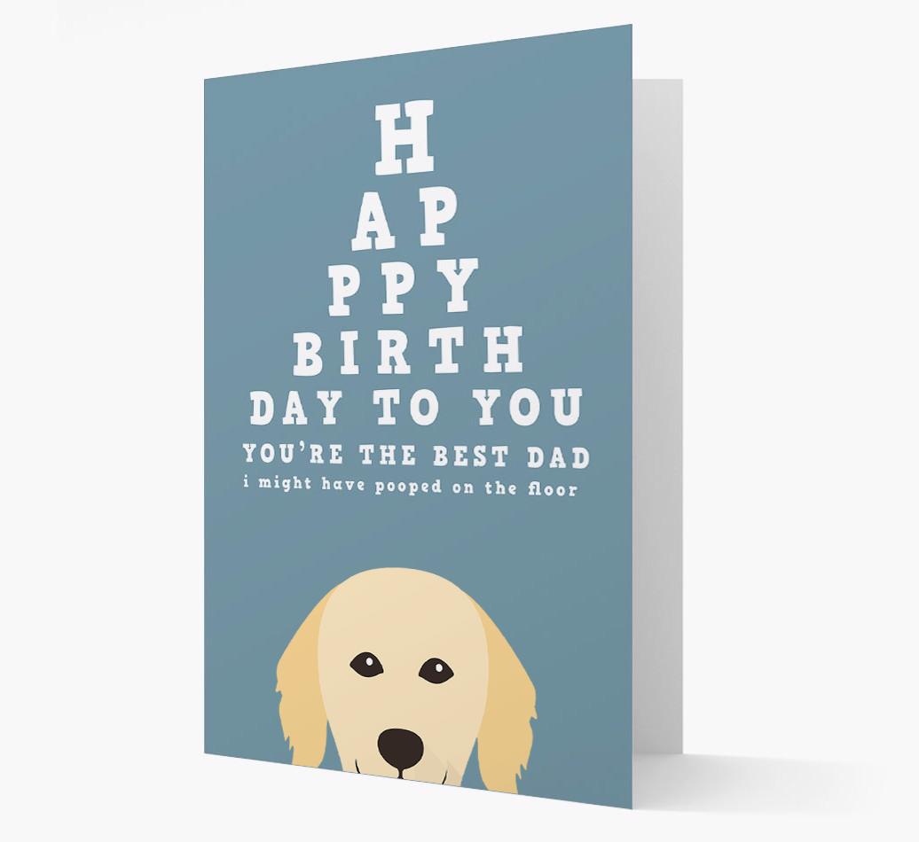 Happy Birthday Dad: Personalised Card with {breedFullName} Icon