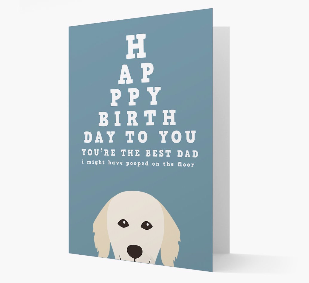 Happy Birthday Dad: Personalised Card with {breedFullName} Icon
