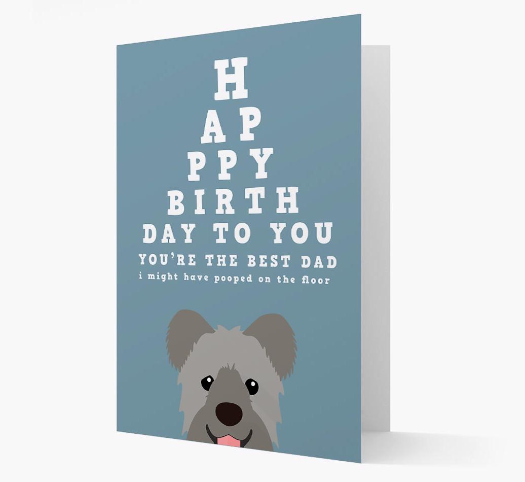 Happy Birthday Dad: Personalised Card with {breedFullName} Icon