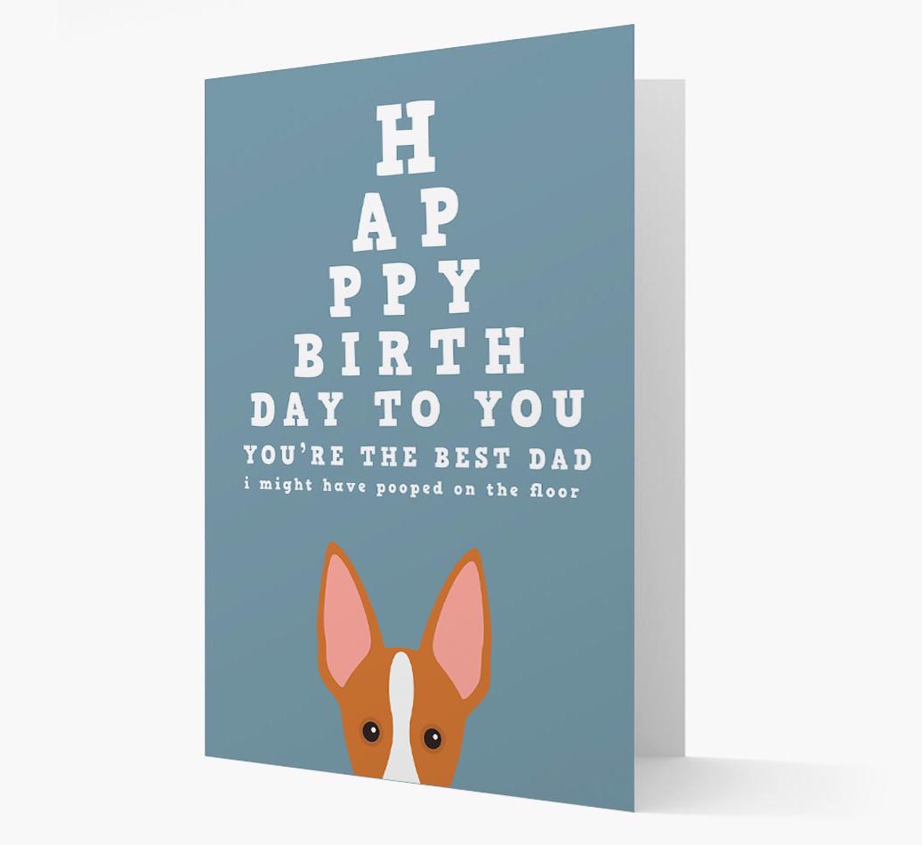 Happy Birthday Dad: Personalised Card with {breedFullName} Icon
