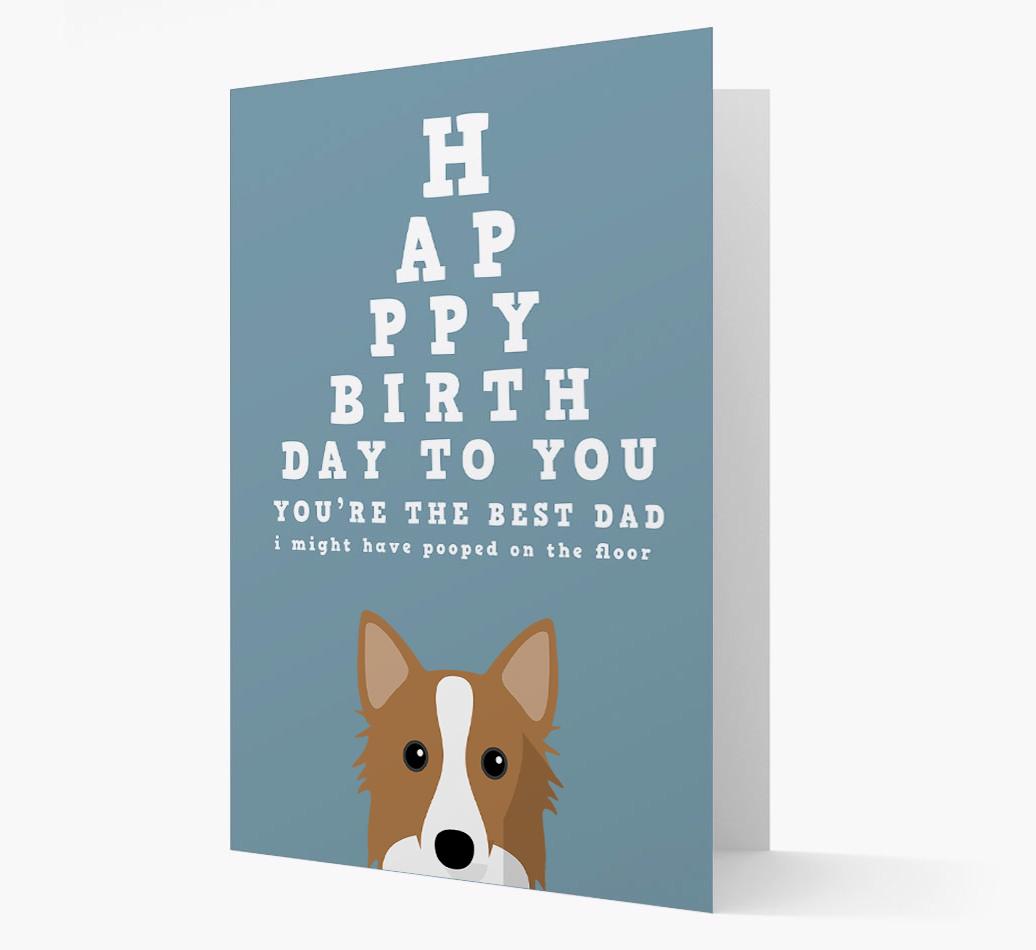 Happy Birthday Dad: Personalised Card with {breedFullName} Icon