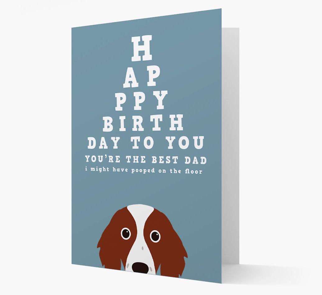 Happy Birthday Dad: Personalised Card with {breedFullName} Icon