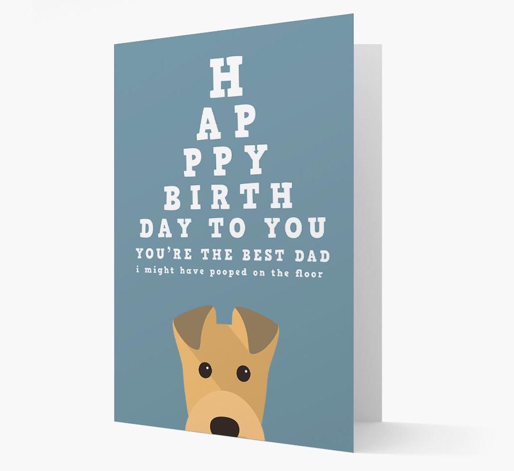 Happy Birthday Dad: Personalised Card with {breedFullName} Icon