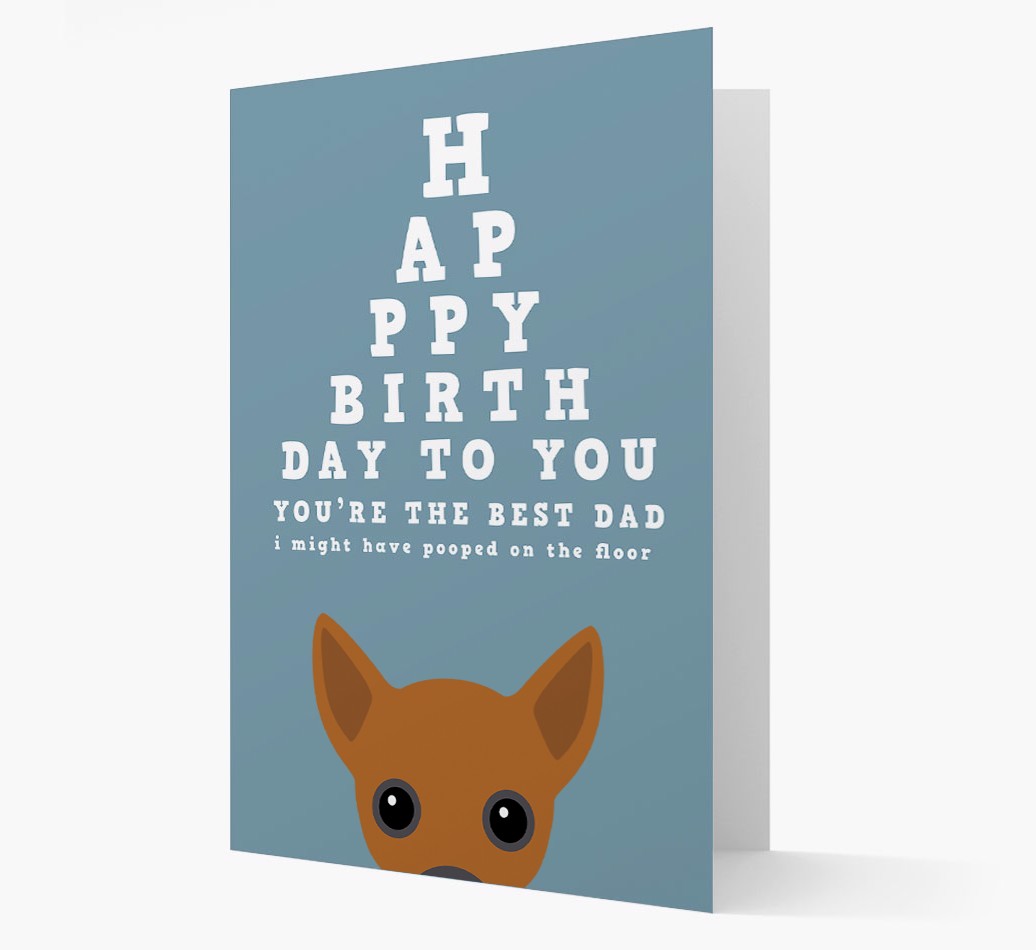 Happy Birthday Dad: Personalised Card with {breedFullName} Icon