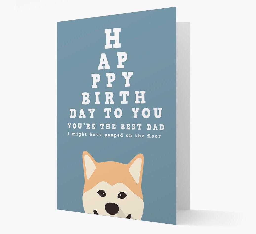 Happy Birthday Dad: Personalised Card with {breedFullName} Icon