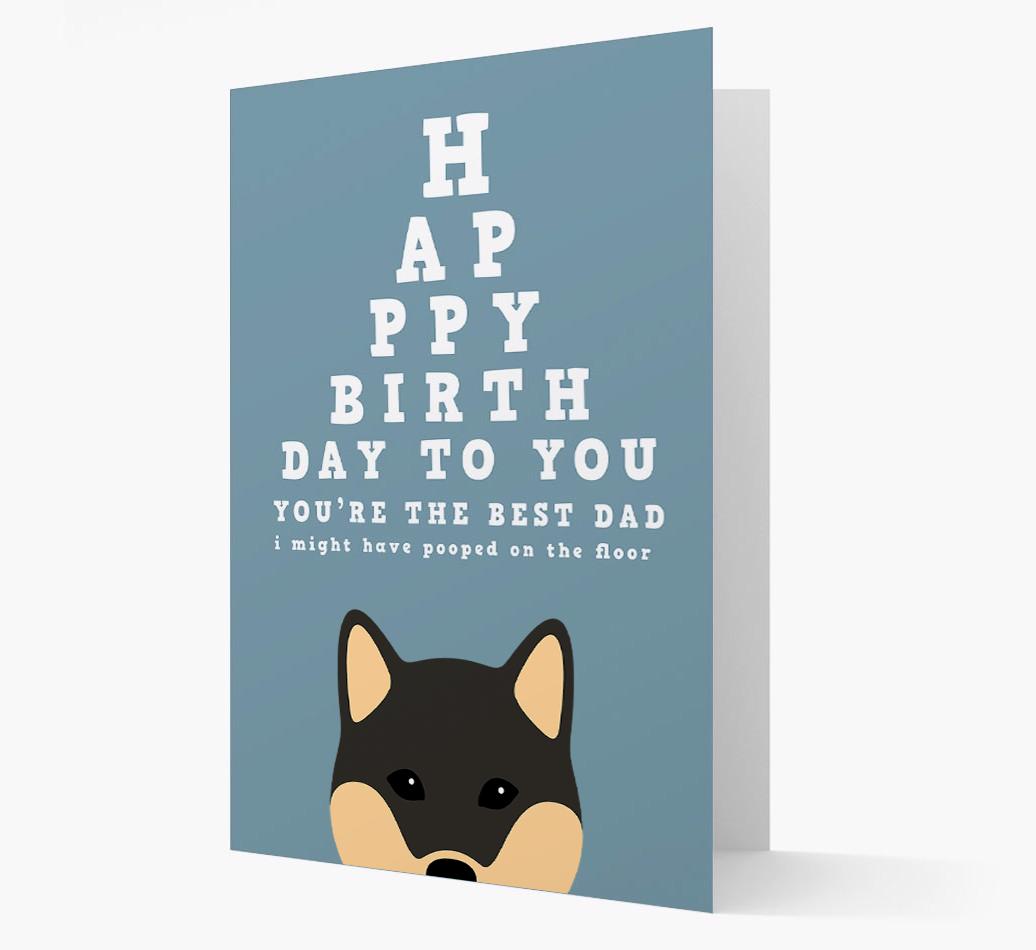 Happy Birthday Dad: Personalised Card with {breedFullName} Icon