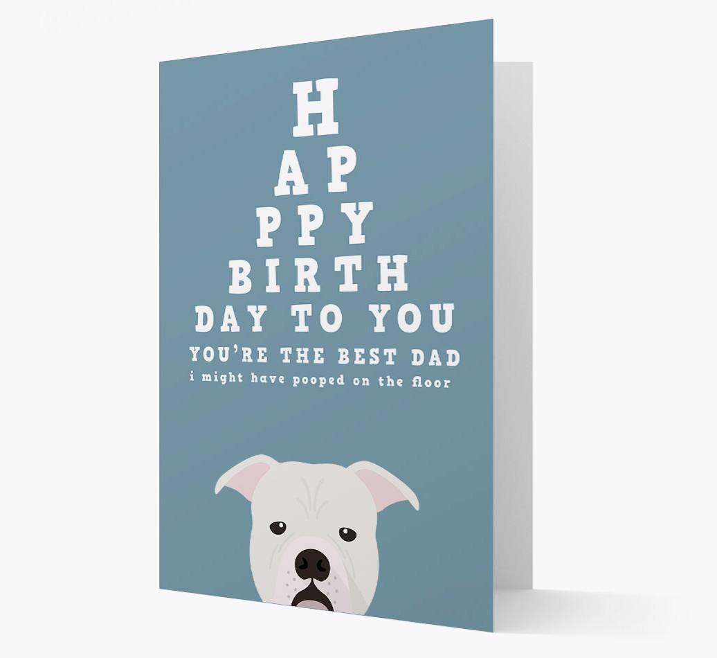 Happy Birthday Dad: Personalised Card with {breedFullName} Icon