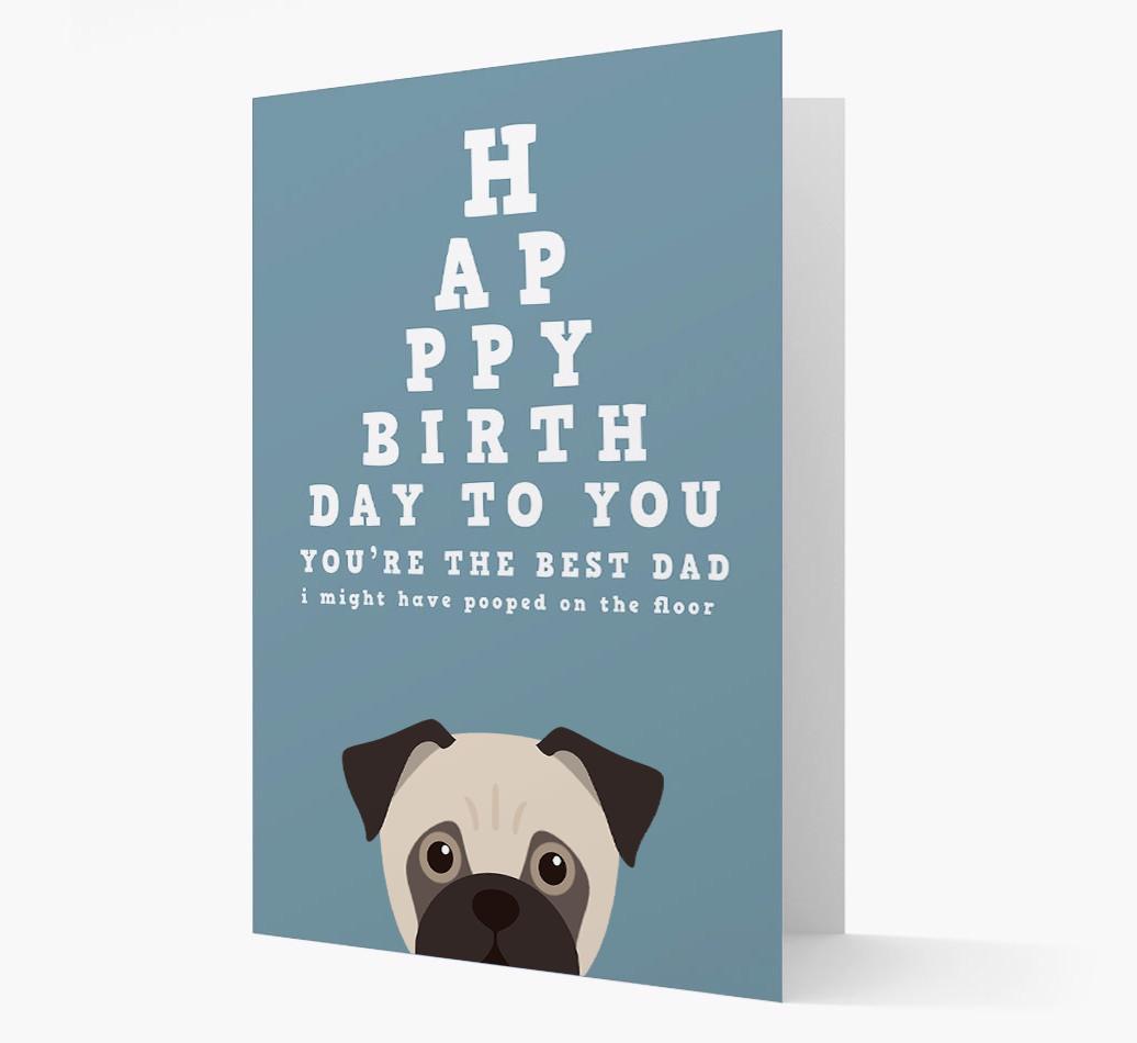 Happy Birthday Dad: Personalised Card with {breedFullName} Icon