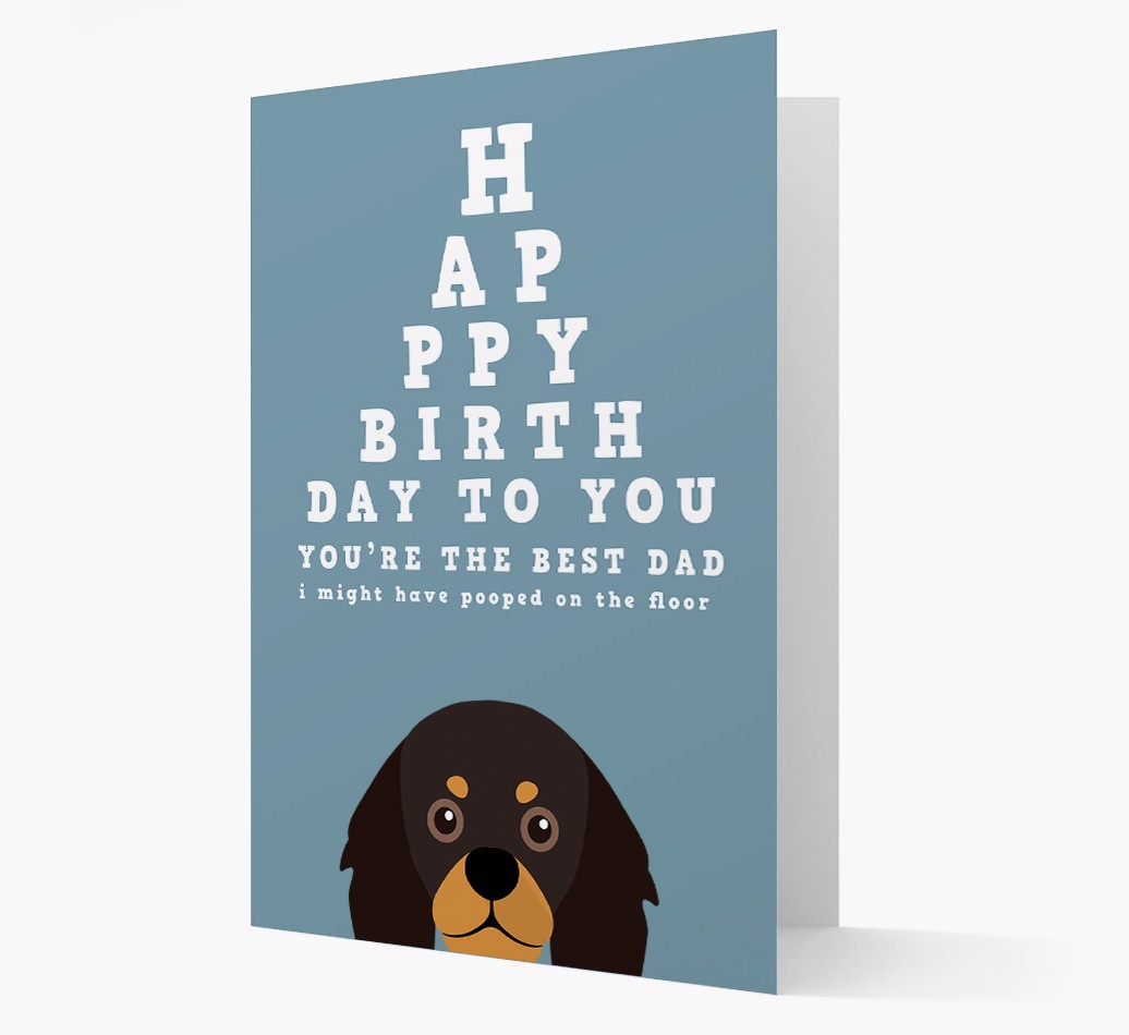 Happy Birthday Dad: Personalised Card with {breedFullName} Icon